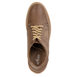 Olivier Zapatos de cuero para hombres modelo casual 313gt marrón claro 5