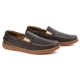 Olivier Los zapatos para hombres resbalaron 314gt de color marrón oscuro 2