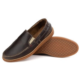 Olivier Los zapatos para hombres resbalaron 314gt de color marrón oscuro 3