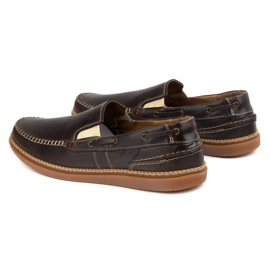 Olivier Los zapatos para hombres resbalaron 314gt de color marrón oscuro 4