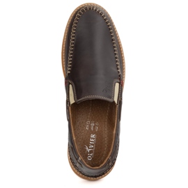 Olivier Los zapatos para hombres resbalaron 314gt de color marrón oscuro 6