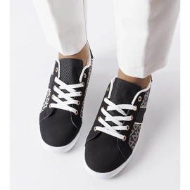 D/GMR Zapatillas deportivas negras decoradas con el monograma Bolduc negro 3