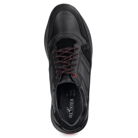 Olivier Lace de cuero para hombres: zapatos Sport Style 315gt Floter Negro 6