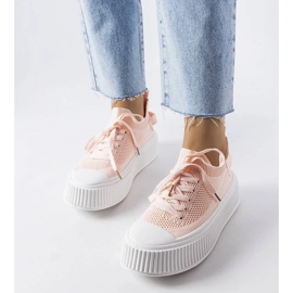 D/GMR Zapatillas rosas con parte superior elástica de Jardine rosado 1