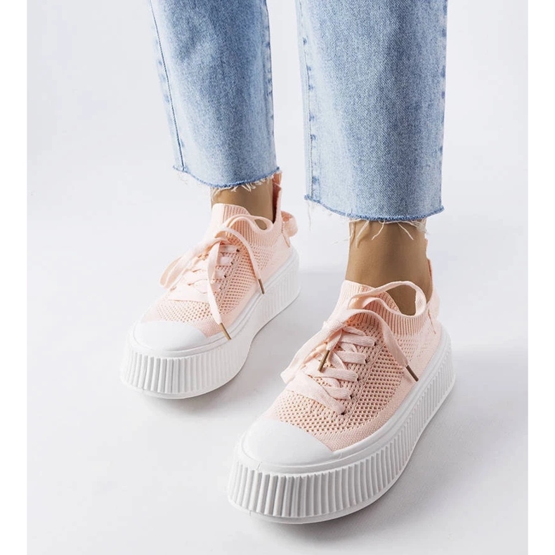 D/GMR Zapatillas rosas con parte superior elástica de Jardine 1