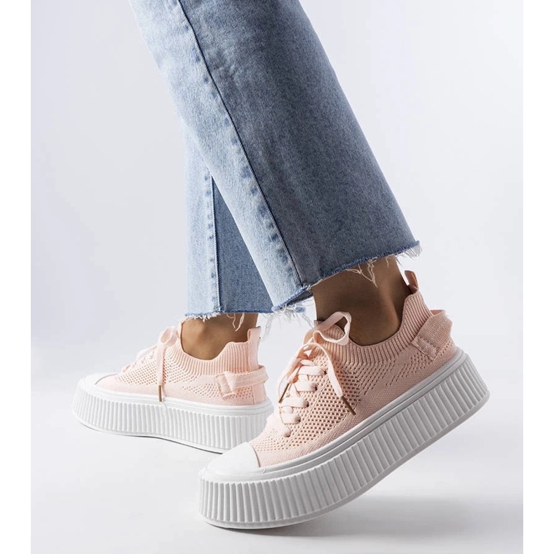 D/GMR Zapatillas rosas con parte superior elástica de Jardine 2