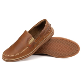 Olivier Mocasines masculinos slip -on 314gt camello marrón 3