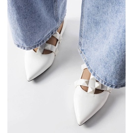 D/GMR Bailarinas blancas con espectacular cierre Blur blanco 3