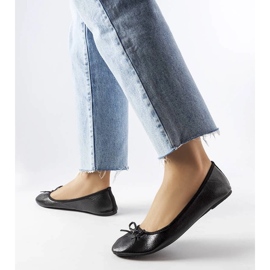 D/GMR Bailarinas negras decoradas con un lazo Vaillancour negro 2 D/GMR Bailarinas negras decoradas con un lazo Vaillancour negro 2