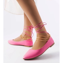 D/GMR Bailarinas rosas con hebilla decorativa de Donat rosado 1