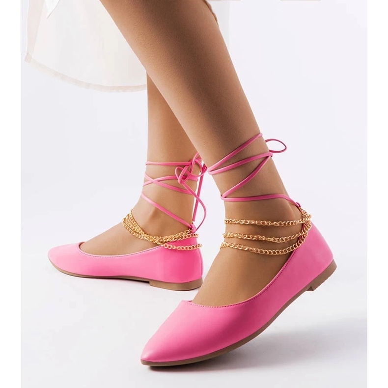 D/GMR Bailarinas rosas con hebilla decorativa de Donat 1