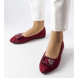 D/GMR Bailarinas burdeos decoradas con pedrería Fleming rojo 2 D/GMR Bailarinas burdeos decoradas con pedrería Fleming rojo 2