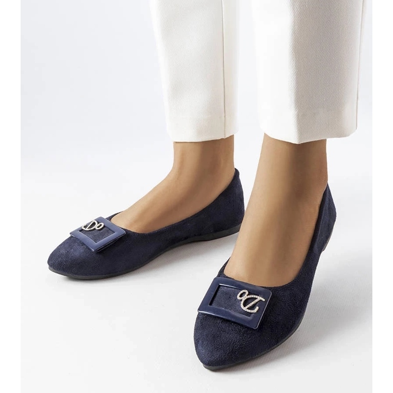 D/GMR Bailarinas azul marino con pedrería de Fleming 1