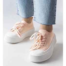 D/GMR Deportivas de tejido rosa sobre plataforma Mallus 1