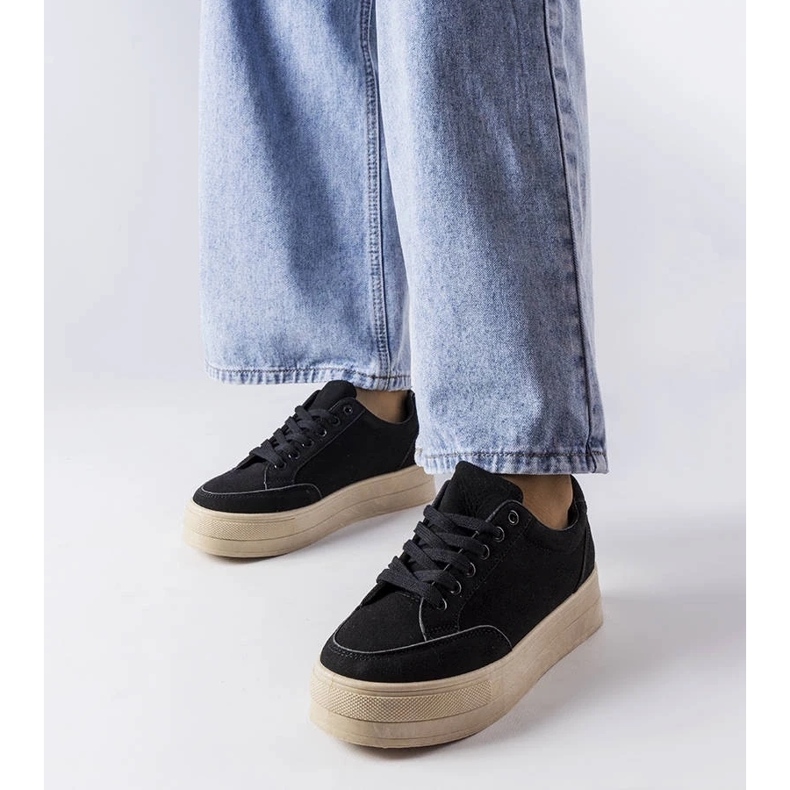 D/GMR Zapatillas negras en la plataforma Amathymes negro 1