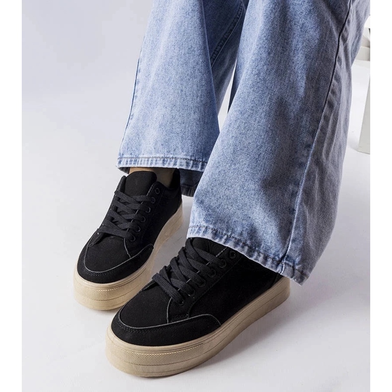 D/GMR Zapatillas negras en la plataforma Amathymes negro 2