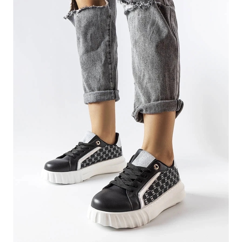 D/GMR Zapatillas negras con plataforma de Giuseppe. negro 1