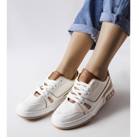 D/GMR Zapatillas blancas con inserciones beige de Willson blanco 3