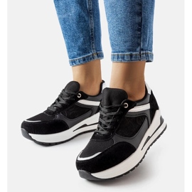 D/GMR Zapatillas deportivas negras con inserto Genovesee negro 2