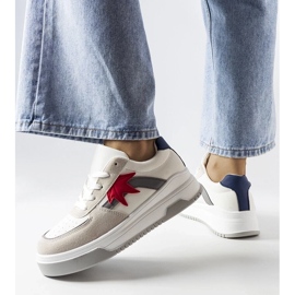 D/GMR Zapatillas blancas con inserto de ante ecológico de Kollins blanco 3