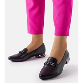 D/GMR Zapatos planos negros con plantilla de cuero de Lovato 2