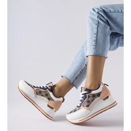 D/GMR Zapatillas con cuña Rouxi blancas y rosas blanco 2 D/GMR Zapatillas con cuña Rouxi blancas y rosas blanco 2