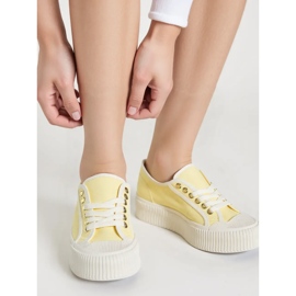 Zapatillas mujer plataforma amarillas amarillo 2