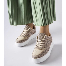 D/GMR Zapatillas beige decoradas con el monograma Sands 1