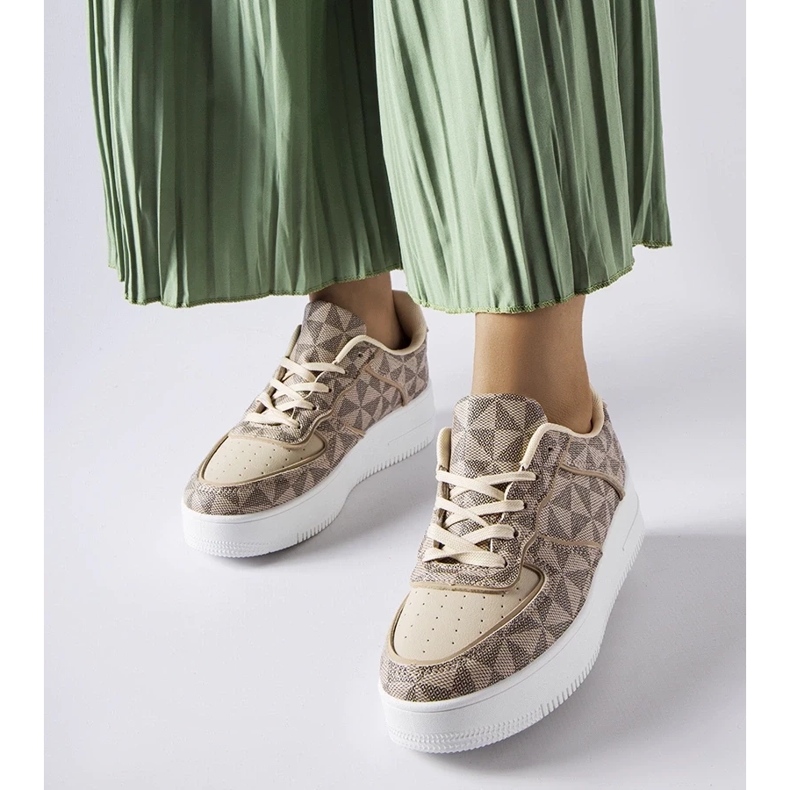 D/GMR Zapatillas beige decoradas con el monograma Sands 1