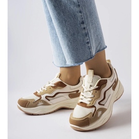 D/GMR Zapatillas deportivas huecas beige verde 1