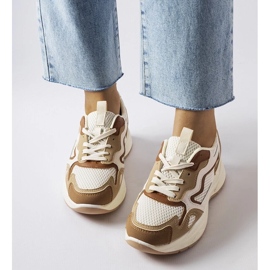 D/GMR Zapatillas deportivas huecas beige verde 2 D/GMR Zapatillas deportivas huecas beige verde 2