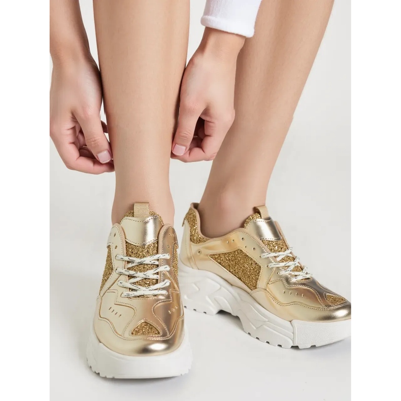 Zapatillas de deporte para mujeres lumina oro dorado 1
