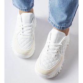 D/GMR Zapatillas blancas con aplicación plateada de Esquibel. blanco 3