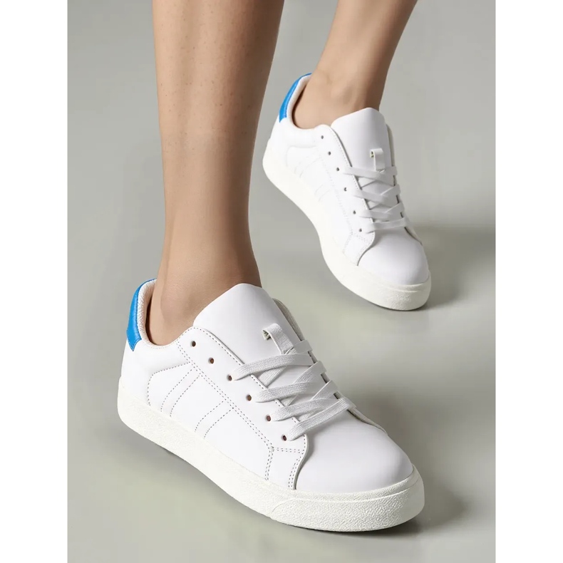 Zapatillas de mujer azules blanco 2