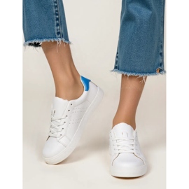 Zapatillas de mujer azules blanco 4