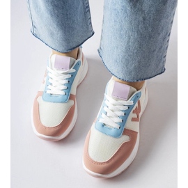 D/GMR Zapatillas blancas, rosas y azules de Teresio rosado 1