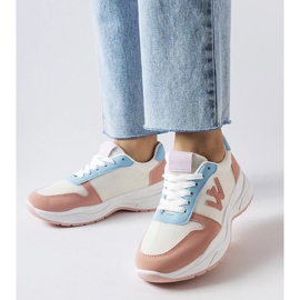 D/GMR Zapatillas blancas, rosas y azules de Teresio rosado 2