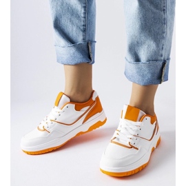 D/GMR Zapatillas Barrette blancas y naranjas blanco 1