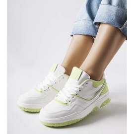 D/GMR Zapatillas Barrette blancas y verdes. blanco 1