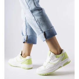 D/GMR Zapatillas Barrette blancas y verdes. blanco 2