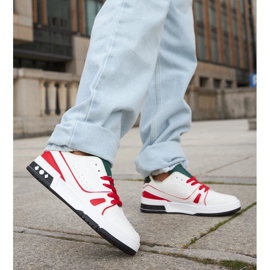 D/GMR Los zapatos blancos y rojos de Archie con lengüeta verde. 1 D/GMR Los zapatos blancos y rojos de Archie con lengüeta verde. 1