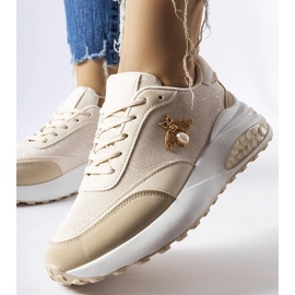 D/GMR Zapatillas beige y blancas con hilo decorativo Acciano 2