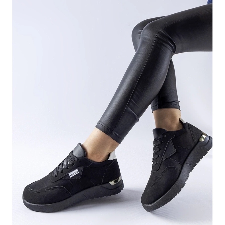 D/GMR Zapatillas Geraldino de tela negra. negro 2 D/GMR Zapatillas Geraldino de tela negra. negro 2