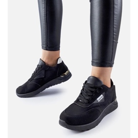 D/GMR Zapatillas Geraldino de tela negra. negro 3