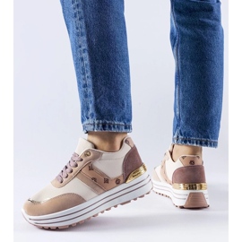 D/GMR Zapatos con plataforma Provinciale rosa y beige rosado 3