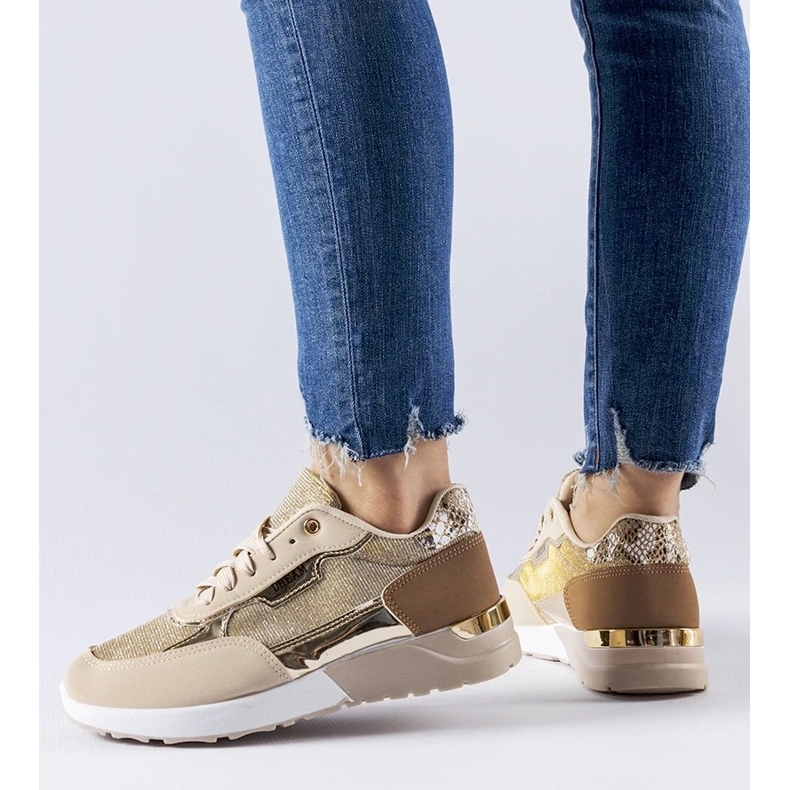 D/GMR Zapatillas con purpurina beige de Roganzuolo 2