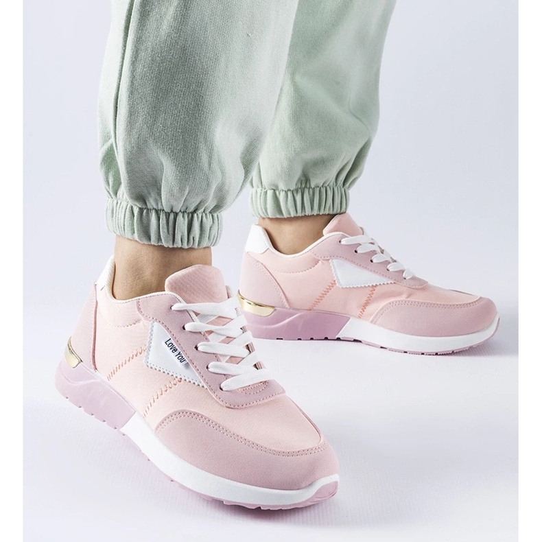 D/GMR Zapatillas de tela rosas de Geraldino 1