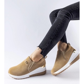D/GMR Zapatillas con cuña Vitale beige oscuro 3