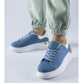 D/GMR Zapatillas azul marino con plataforma Scuderlando. 2 D/GMR Zapatillas azul marino con plataforma Scuderlando. 2