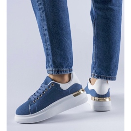 D/GMR Zapatillas Scuderlando azules con plataforma 3